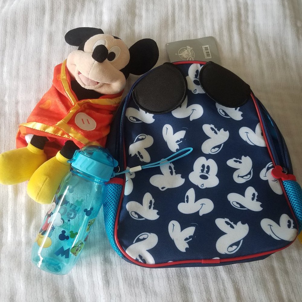 Mikey Mouse Bag, Bottle and toy
